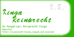 kinga reinprecht business card